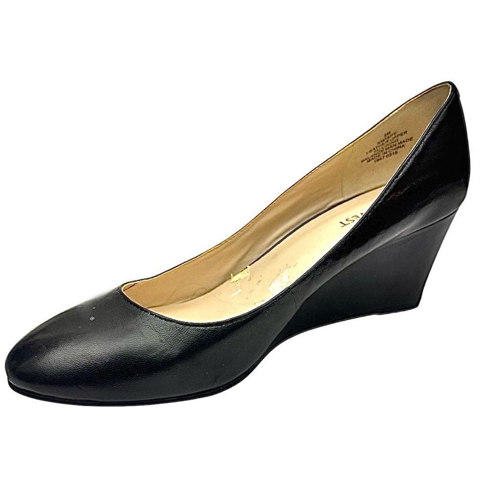 Nine West Black Wedge Pumps Size 8M New With Minor Interior Defect - Picture 2 of 9